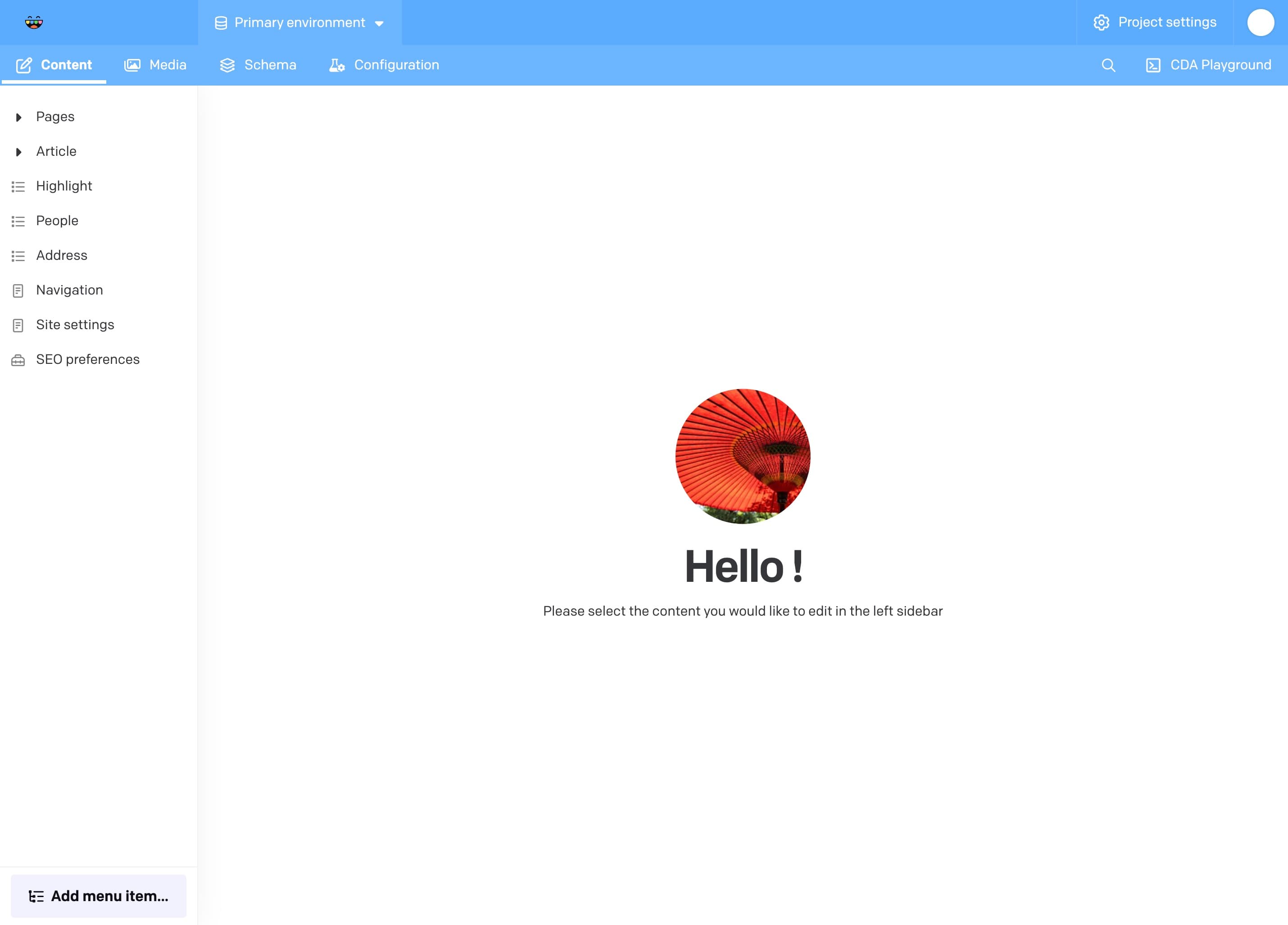 Navigating the CMS interface