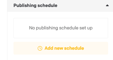 Scheduled publish